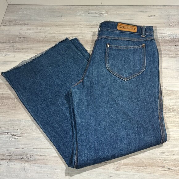 Rare VTG Men 35x31.5 St. Leger Bullitt Blue Jeans w/ Elephant Flare Bell Bottoms
